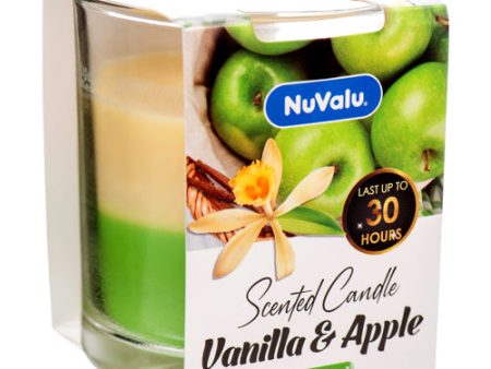 WHOLESALE NUVALU CANDLE TUMBLER 4 OZ VANILLA & APPLE SOLD BY CASE Sale