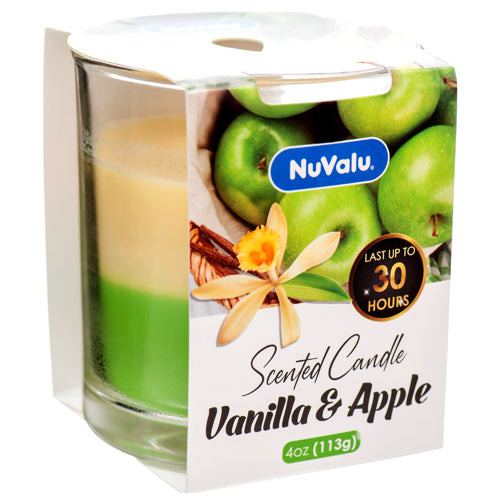 WHOLESALE NUVALU CANDLE TUMBLER 4 OZ VANILLA & APPLE SOLD BY CASE Sale