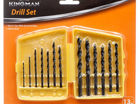 WHOLESALE KINGMAN TOOL DRILL 13PCS SET IN A CASE SOLD BY CASE For Discount