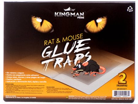 WHOLESALE KINGMAN PRIME MOUSE GLUE TRAP PAPER FLAT TYPE 2 PC SOLD BY CASE on Sale