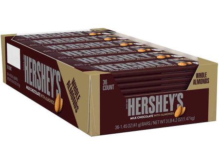 Hershey s Milk Chocolate with Almonds, 1.45oz 36ct For Discount