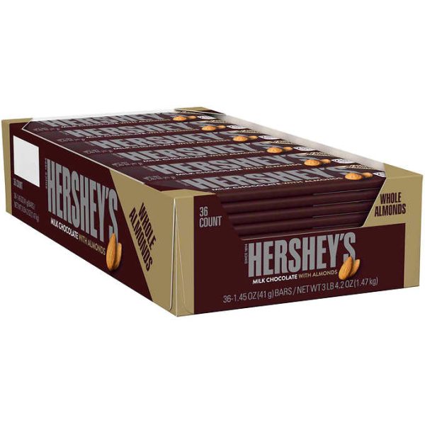 Hershey s Milk Chocolate with Almonds, 1.45oz 36ct For Discount