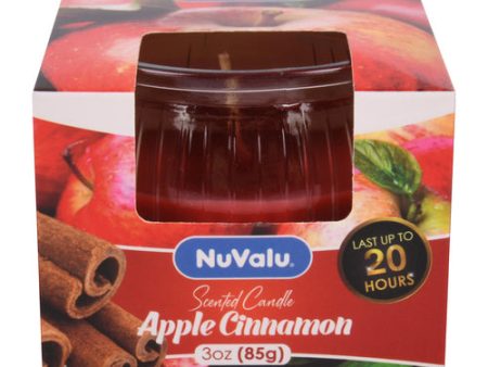 WHOLESALE NUVALU CANDLE TUMBLER 3 OZ APPLE CINNAMON SOLD BY CASE Discount