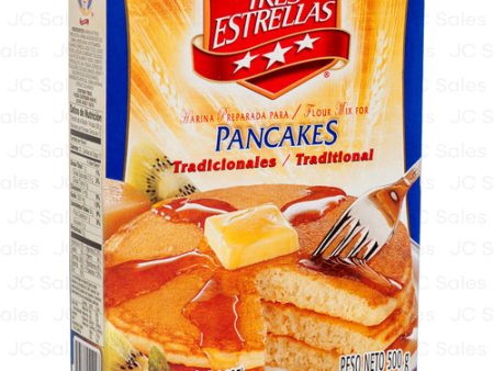 WHOLESALE TRES ESTRELLAS 17.6Z HOT CAKE MIX SOLD BY CASE For Cheap