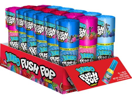 Topps Jumbo Push Pops Variety, 1.06oz 18ct For Discount