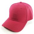 PB128 [BURGUNDY] HOOK AND LOOP BACKSTRAP WITH ACRYLIC CURVED CAPS Fashion