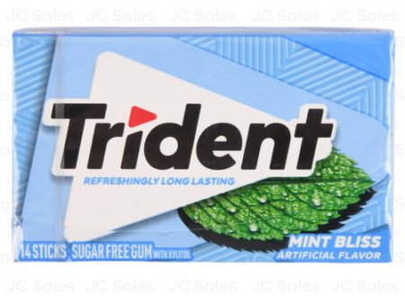 WHOLESALE TRIDENT GUM MINT BLISS 14 STICKS SOLD BY CASE Hot on Sale