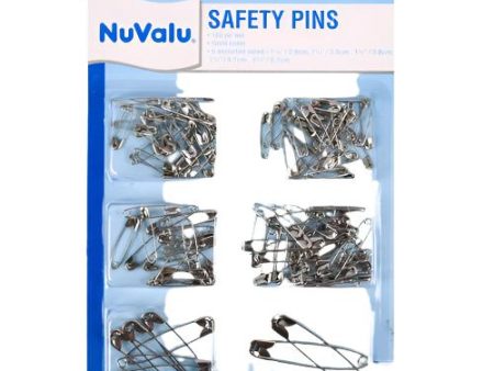 WHOLESALE NUVALU SAFETY PINS MIX 120CT W BLISTER SOLD BY CASE Online now