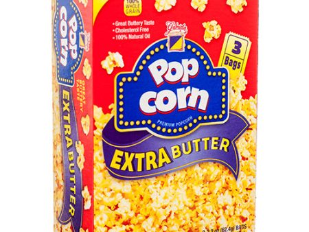 WHOLESALE GABRIELA POPCORN EXTRA BUTTER 3PK 6.6Z *2Y SOLD BY CASE For Discount