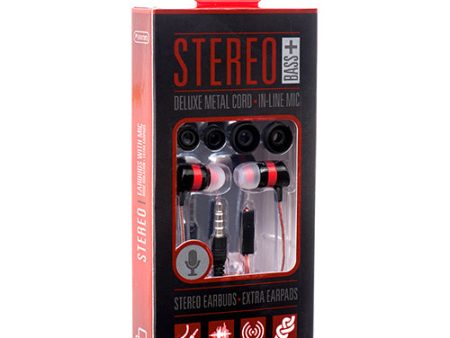 WHOLESALE SENTRY STEREO EARBUDS W MIC  ASST COLORS SOLD BY CASE Online Sale