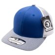 PB222T-ROYAL-WHITE-H.GRAY CAMBRIDGE TRUCKER HAT on Sale