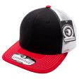 PB222-BLACK-WHITE-RED CAMBRIDGE TRUCKER HAT Supply