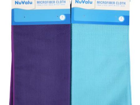 WHOLESALE NUVALU MICROFIBER CLOTH 2PCS  W ASST COLORS SOLD BY CASE Discount