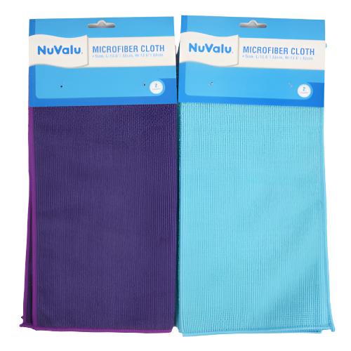 WHOLESALE NUVALU MICROFIBER CLOTH 2PCS  W ASST COLORS SOLD BY CASE Discount