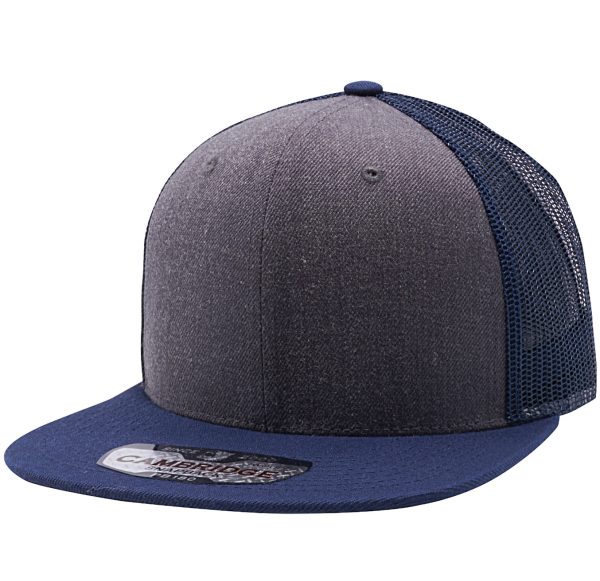 PB180 [NAVY DARK HEATHER NAVY] WOOL BLEND TRUCKER HATS Sale