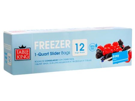 WHOLESALE TABLE KING FREEZER SLIDER BAG 1 QT 12CT SOLD BY CASE Online now