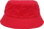 PB183 [RED] PLAIN WASHED COTTON FISHERMAN BUCKET HATS For Discount