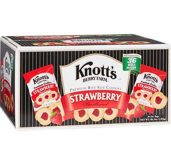 Knott s Berry Farm Premium Shortbread Cookies, Strawberry, 2oz 36ct Supply