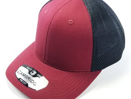 PB237 [BLACK BURGUNDY] CAMBRIDGE MICRO MESH BACK TRUCKER HAT Fashion