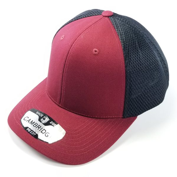 PB237 [BLACK BURGUNDY] CAMBRIDGE MICRO MESH BACK TRUCKER HAT Fashion