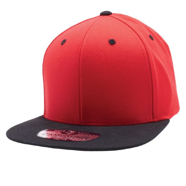 PB105 [RED BLACK] COTTON SNAPBACK HATS Discount