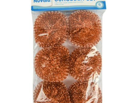 WHOLESALE NUVALU COPPER MESH SCRUBBER 6PC 14G SOLD BY CASE Hot on Sale