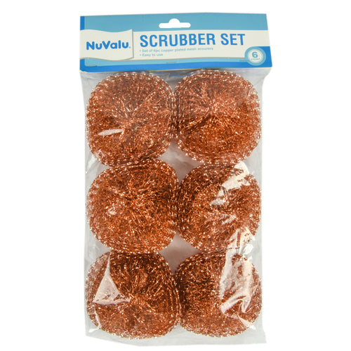 WHOLESALE NUVALU COPPER MESH SCRUBBER 6PC 14G SOLD BY CASE Hot on Sale