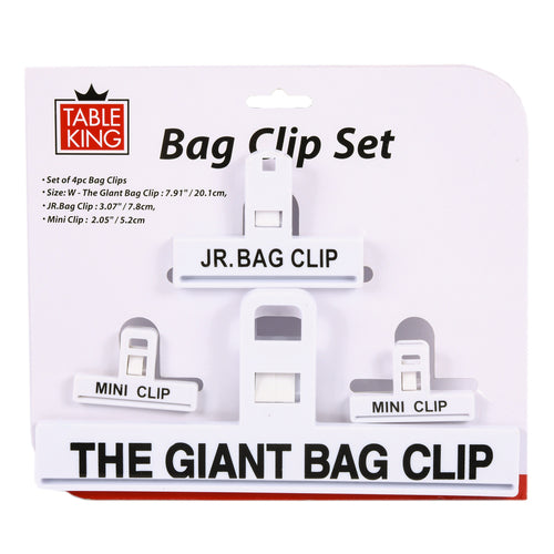 WHOLESALE TABLE KING BAG CLIPS 4PCS W ASST SIZES SOLD BY CASE Online Sale