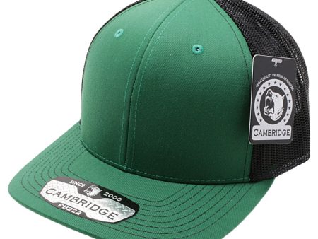 PB222-K.GREEN-BLACK CAMBRIDGE TRUCKER HAT For Discount