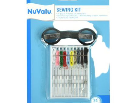 WHOLESALE NUVALU SEWING SET FOLDING SCISSOR W  NEEDLES SOLD BY CASE Discount