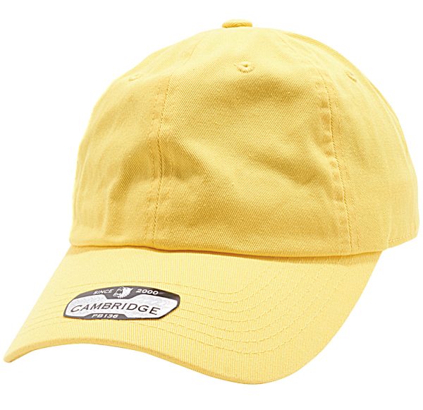 PB136 [YELLOW] UNSTRUCTURED COTTON TWILL DAD HATS Supply