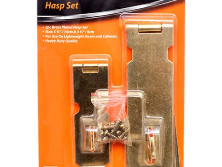 WHOLESALE KINGMAN BRASS HASP 3.5 & 5.5 W 2PC SET SOLD BY CASE Sale