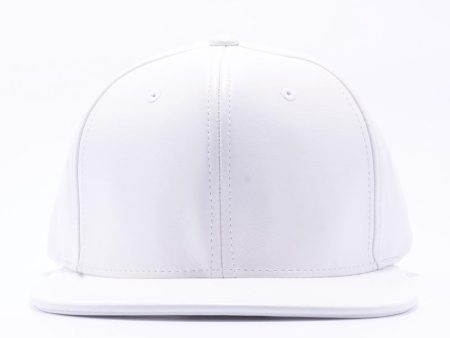 PB158 [WHITE] LEATHER SNAPBACK HATS on Sale