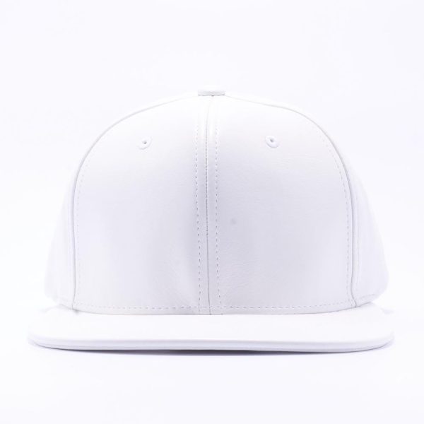 PB158 [WHITE] LEATHER SNAPBACK HATS on Sale