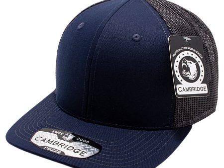 PB222-NAVY-CHARCOAL CAMBRIDGE TRUCKER HAT For Discount