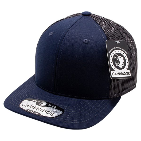 PB222-NAVY-CHARCOAL CAMBRIDGE TRUCKER HAT For Discount