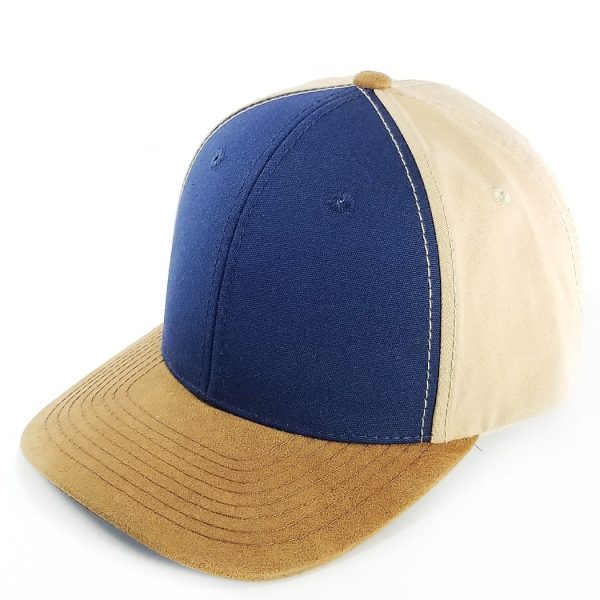 HC2024 [NAVY BEIGE BROWN] PLAIN OXFORD PU VISOR HAT For Discount