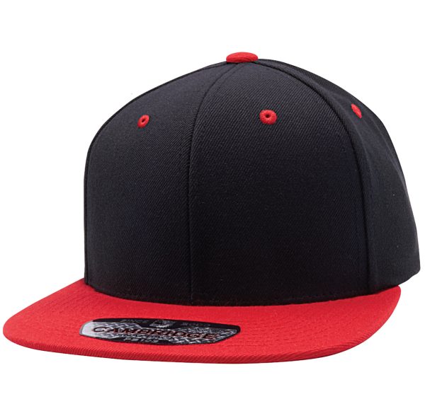 PB103 [BLACK RED] WOOL BLEND SNAPBACK HATS For Discount