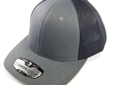 PB237 [CHARCOAL BLACK] CAMBRIDGE MICRO MESH BACK TRUCKER HAT For Discount