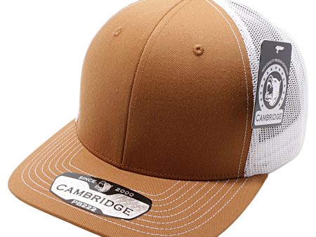 PB222-CARAMEL-WHITE CAMBRIDGE TRUCKER HAT Fashion