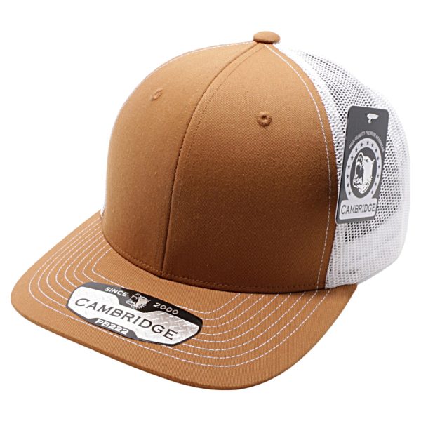 PB222-CARAMEL-WHITE CAMBRIDGE TRUCKER HAT Fashion