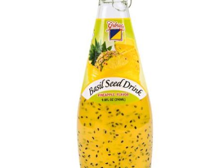 WHOLESALE GABRIELA BASIL SEED DRINK PINEAPPLE 9.8 OZ + CRV SOLD BY CASE Online now