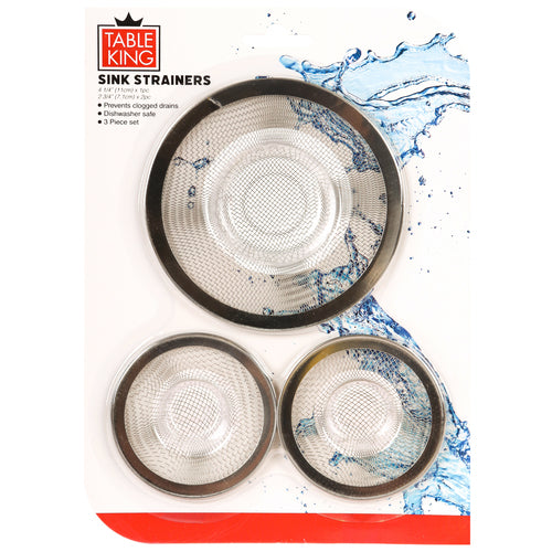 WHOLESALE TABLE KING SINK STRAINER 3PC MESH SOLD BY CASE Discount