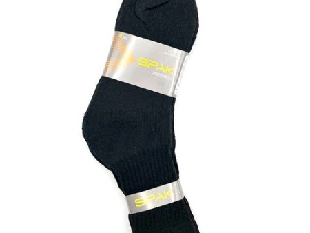 WHOLESALE MENS 4 PAIR CREW SPORT SOCKS- BLACK SZ 9-11 SOLD BY CASE Online