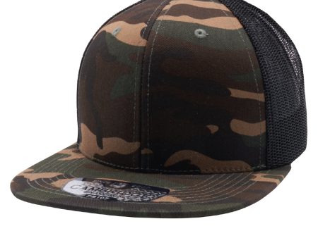 PB107 [G.CAMO BLACK] COTTON 6PANEL TRUCKER HATS Sale