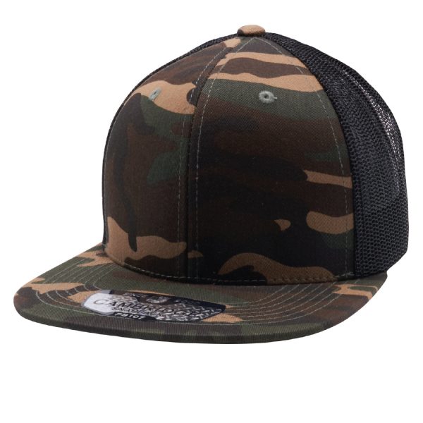 PB107 [G.CAMO BLACK] COTTON 6PANEL TRUCKER HATS Sale