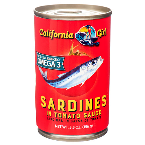 WHOLESALE CALIFORNIA GIRL SARDINES 5.5 OZ TOMATO SOLD BY CASE on Sale