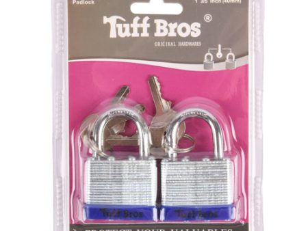 WHOLESALE LAMINATED PADLOCK 40MM 2PC DOUBLE BLISTER SOLD BY CASE Online