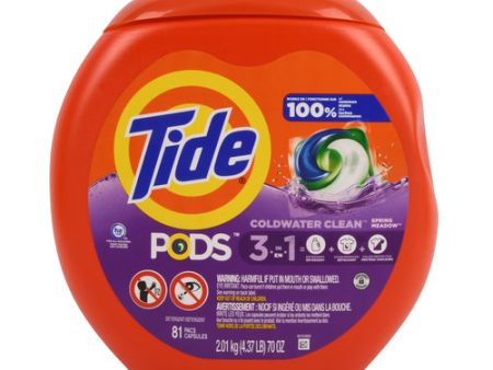 NEW WHOLESALE TIDE PODS 3 IN 1 COLDWATER CLEAN 81 CT SOLD BY CASE Hot on Sale