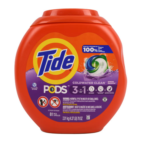 NEW WHOLESALE TIDE PODS 3 IN 1 COLDWATER CLEAN 81 CT SOLD BY CASE Hot on Sale